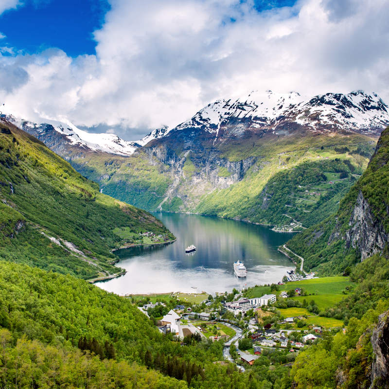 Geiranger fjord, Norway. fiordos noruegos